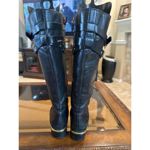 Women’s Franco Sarto Genuine Leather Black Riding Boots. Size 7 - Picture 6 of 7